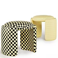 A sofa stool like a pillow 3d model