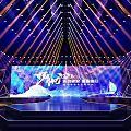 High Quality Commercial Stage Equipment With Lighting And Large Display Screen 3d model