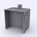 Laboratory Equipment Cabinet With Perforated Door And Top Mounted Device