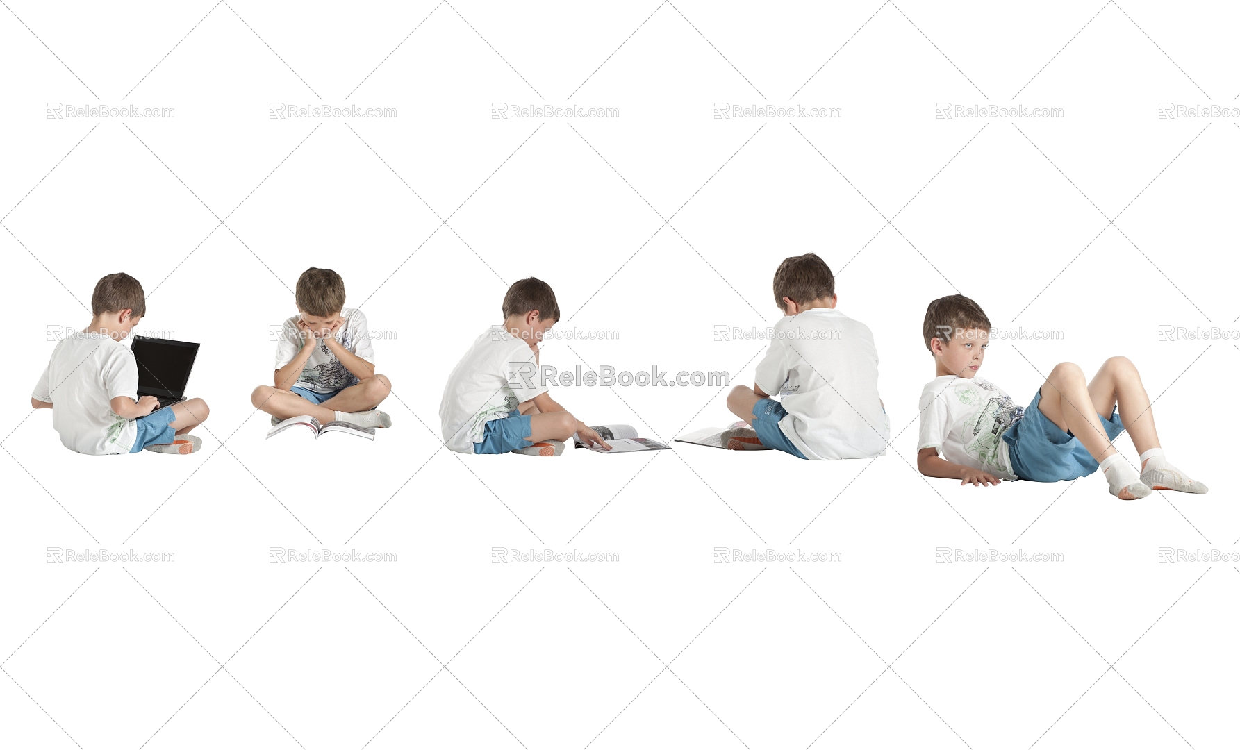 Boys Abroad Boys Sit Sports Jump Running model