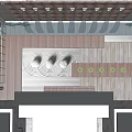 Modern Karesansui Garden Design With Slatted Screens Textured Wall And Stone Floor