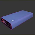 Sleek Blue Portable Power Bank for Laptops with USB Charging Ports and Slim Design