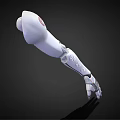 Robotic Arm With White Mechanical Design And Detailed Joint Structure 3d model