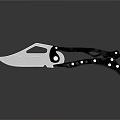Tactical Folding Knife With Sharp Metal Blade And Blue Handle Design