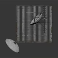 Tall Steel Lattice Tower Structure With Antenna And Industrial Communication Equipment