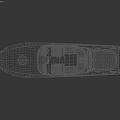 Elegant Blue Yacht with Open Cockpit Beige Seats and Streamlined Design