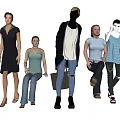 People In Different Outfits And Poses