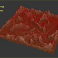 Detailed Terrain Model With Rolling Mountains Green Grasslands And Winding Paths