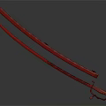 Traditional Japanese Katana Weapon With Black Scabbard Gold Accents Sharp Blade And Ornate Handle