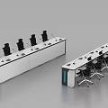 Modern Control Room Workstations With Multiple Screens And Office Chairs 3d model