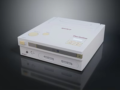 Sony PlayStation Classic White Console With Retro Design And Control Buttons 3d model