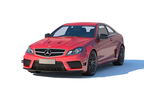 Mercedes AMG C63 2012 Mercedes-Benz has few simple mold surfaces 3d model