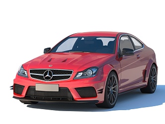 Mercedes AMG C63 2012 Mercedes-Benz has few simple mold surfaces 3d model