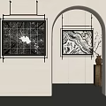 Modern Minimalist Interior With Two Wall Art Pieces Archway And Vase Decoration
