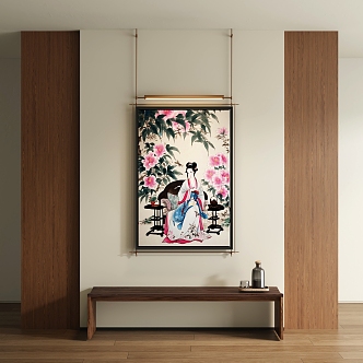 New Chinese style antique decorative painting 3d model