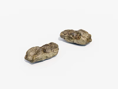 Natural Rockery Stones With Natural Gray Brown Color And Textured Surface For Garden Decor 3d model