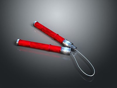 Modern nunchaku weapon cold weapon 3d model