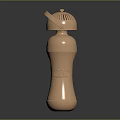 Sleek Golden Daily Living Bottle With Perforated Lid And OCO Logo
