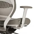 Comfortable Ergonomic Gray Mesh Back Office Chair with Adjustable Armrests and Swivel Base