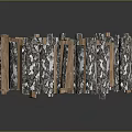 Natural Stacked Firewood Logs With Bark For Home Heating And Cooking Use