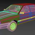 Red Volkswagen Classic Sedan Car With Black Trim And Chrome Details