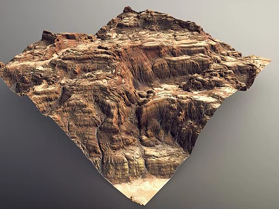Natural Garden Landscape Design Featuring Layered Rock Terrain And Textured Formations 3d model