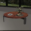 Modern Round Solid Wood Coffee Table With Black Sturdy Legs For Bright Minimalist Living Room