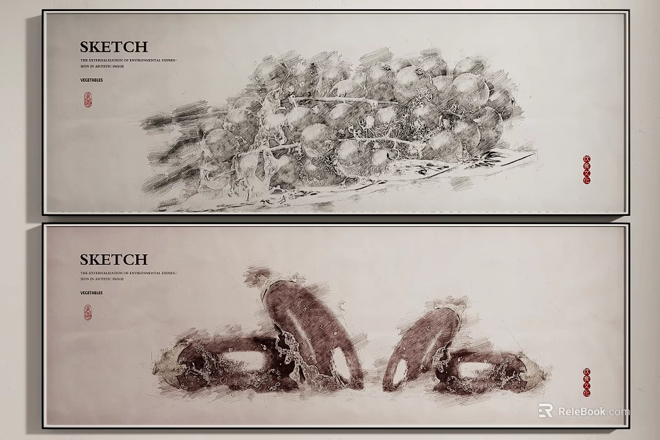 Detailed Artistic Sketches of Textured Objects with Fine Lines and Shading 3d model 
