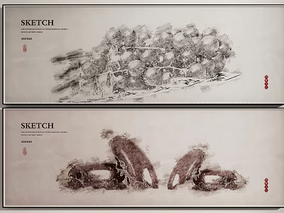 Detailed Artistic Sketches of Textured Objects with Fine Lines and Shading 3d model