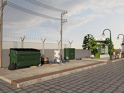 Modern outdoor sketch outdoor facilities 3d model Modern outdoor sketch outdoor facilities 3d model