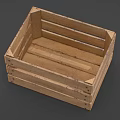 Industrial Wooden Crate Storage Equipment With Sturdy Slats And Transport Design
