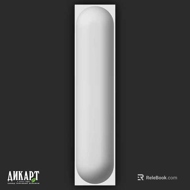 Modern Wall Design With Black Background And Vertical White Decorative Strip 3d model 