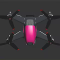 Advanced High Quality Pink Quadcopter Drone With Camera And Four Propellers 3d model