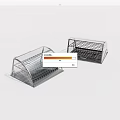 Transparent Plastic Storage Organizers With Metal Grid Design For Daily Household Use