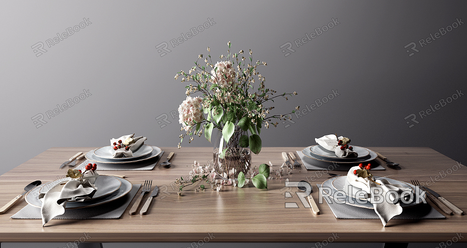 Modern Tableware Tableware Ornaments Combination model