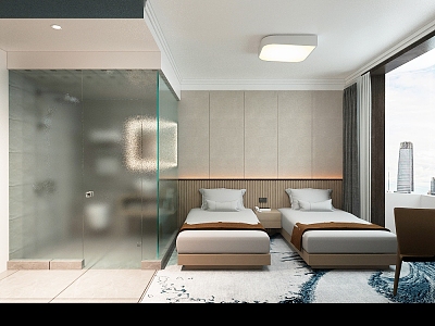 Standard Toilet Hotel Rooms 3d model