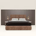 Background double bed 3d model