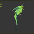 Mystical Weapon Staff Featuring Bird Head Decor And Red White Feathers On Wooden Handle