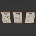 Three Activia Food Menus Displaying Yogurt Salad And Raw Food Options