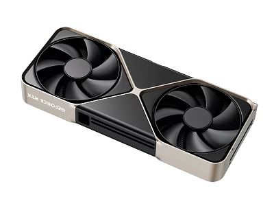 Sapphire Graphics Card With Dual Fans And Modern Metallic Frame Design 3d model