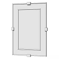 Rustic Wooden Frame Mirror with Metal Accents for Wall Decor in Home Interiors