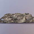 Rugged Mountainous Landscape With Winding River And Rocky Peaks Across Vast Terrain