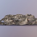 Mountain Mud Terrain Mountain Peaks Rocks Valley 3d model