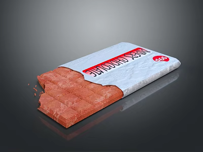 Open Paper Wrapped Bacon Slices With Red Color And Fresh Texture 3d model