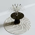 Light Luxury End View Table Round End View Cabinet Front Desk Entrance End View Cabinet Dining Table 3d model