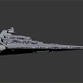 Large Sci Fi Style Warship With Triangular Hull And Details 3d model