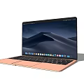Pink Laptop With Screen Display Desktop Wallpaper And App Icons