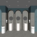 Public toilet Modern toilet 3d model