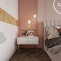 Pink Daughter Room Modern Children's Room 3d model