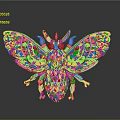 Artistic White Moth Sculpture With Intricate Wing Patterns And Detailed Body Designs For Home Decor